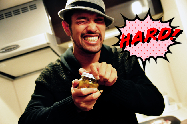 ジャムのフタによくあるな