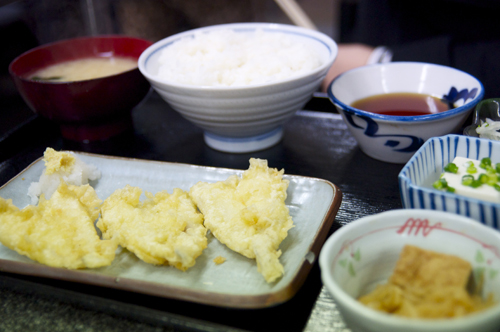 キスの天ぷら定食