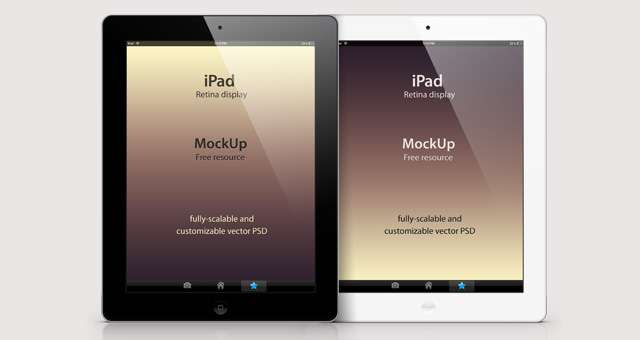 Psd iPad Retina Mockup Template