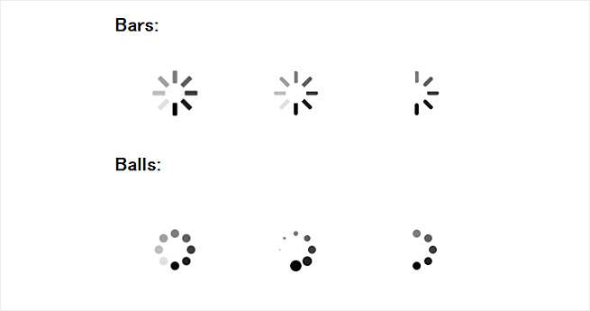 CSS only loading spinners