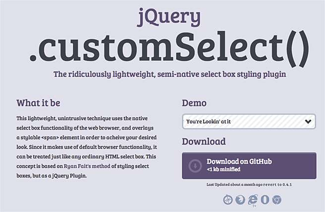 jQuery.customSelect()
