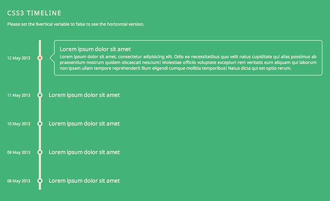 CSS3 TIMELINE