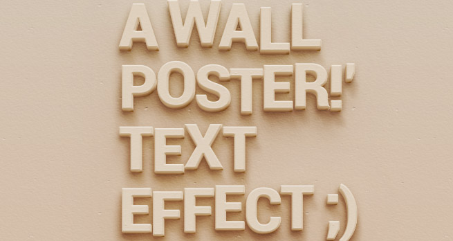 Psd Wall Poster Text Effect