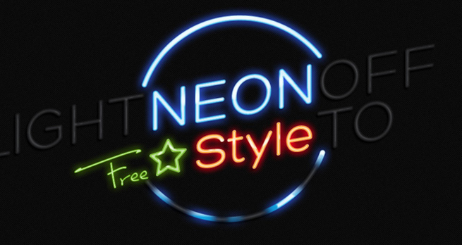 Psd Neon Text Effect Photoshop