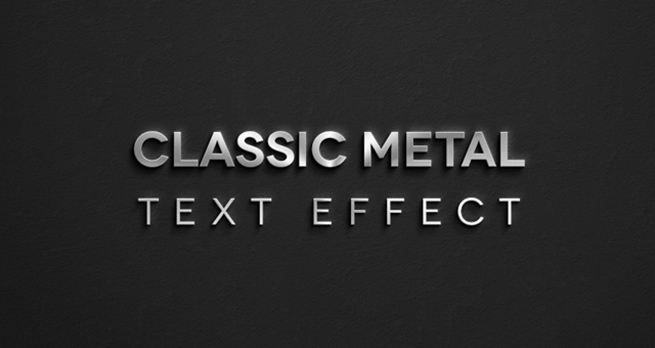 Classic Metal Psd Text Effect