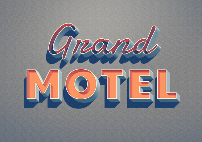 Grand Motel Text Effect