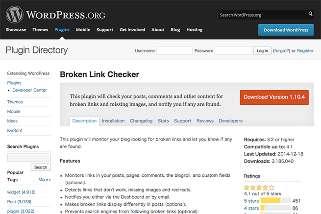 WordPress › Broken Link Checker « WordPress Plugins