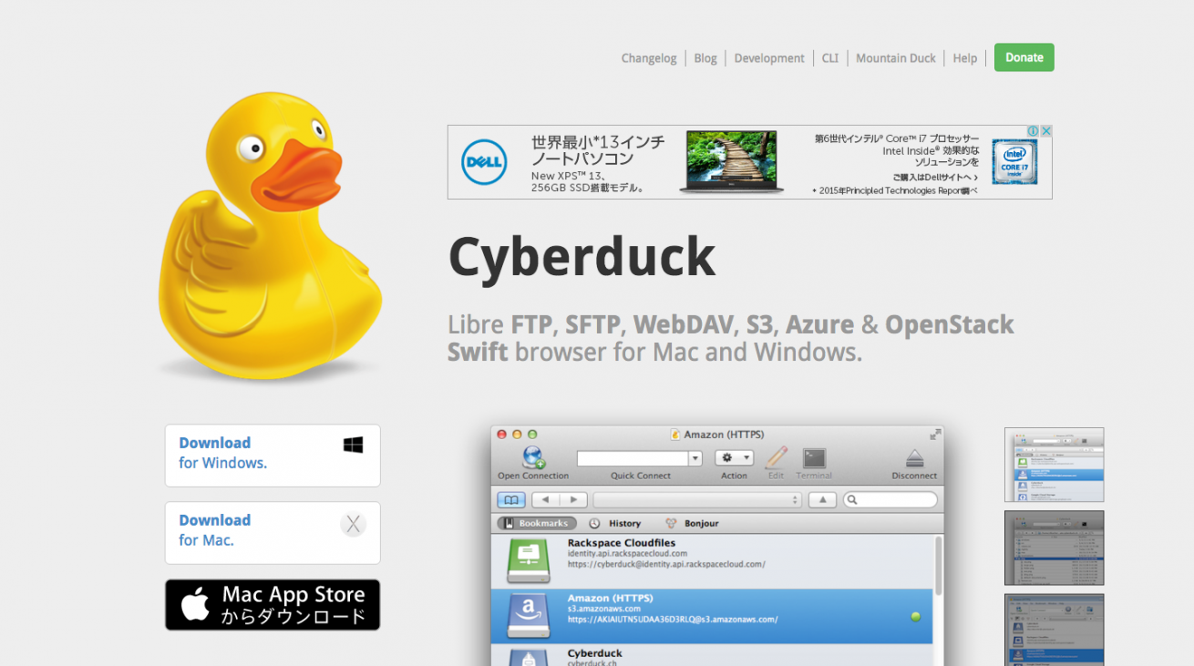 Cyberduck   Libre FTP  SFTP  WebDAV  S3   OpenStack Swift browser for Mac and Windows