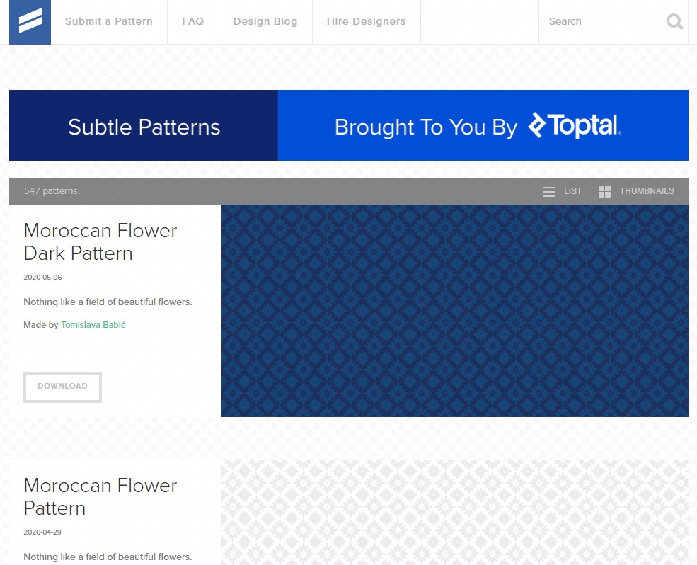 Subtle Patterns | Free textures for your next web project