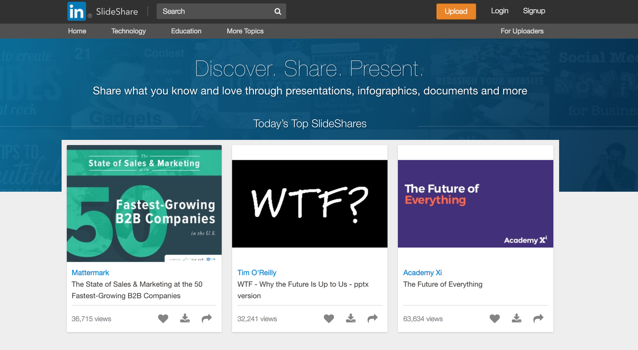 Share and Discover Knowledge on LinkedIn SlideShare
