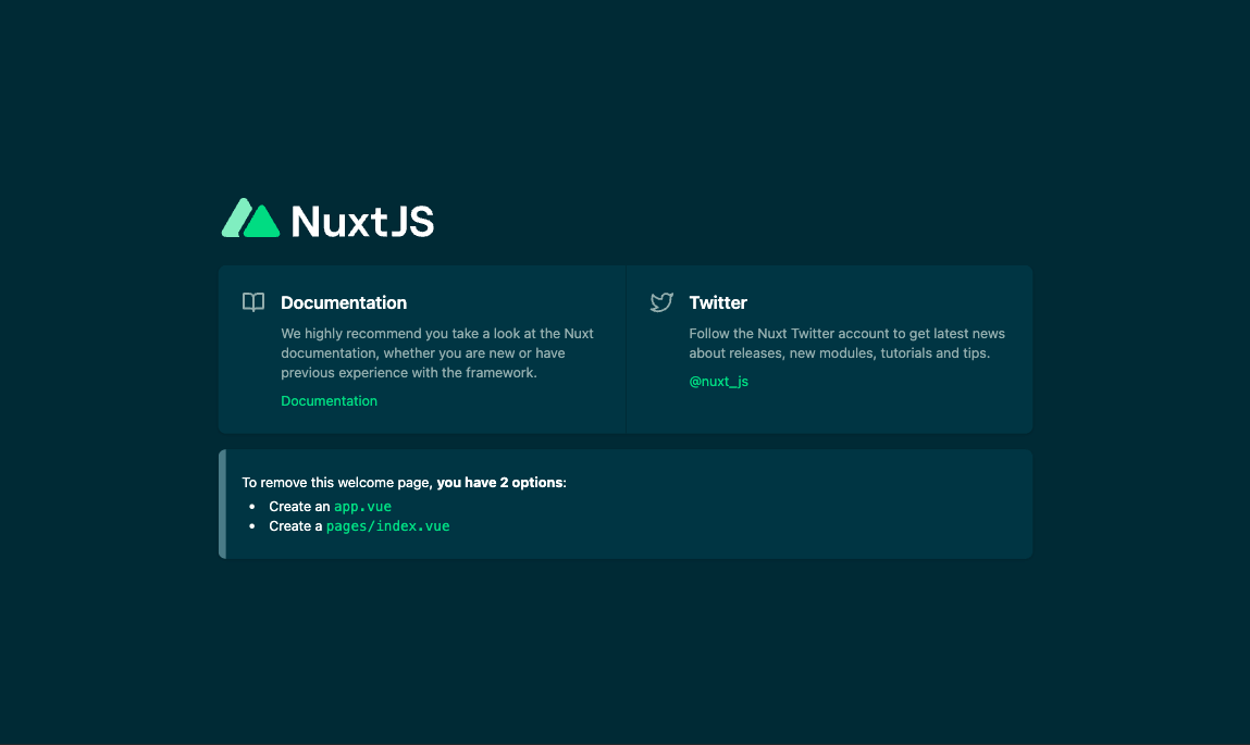 Nuxt3の初期画面