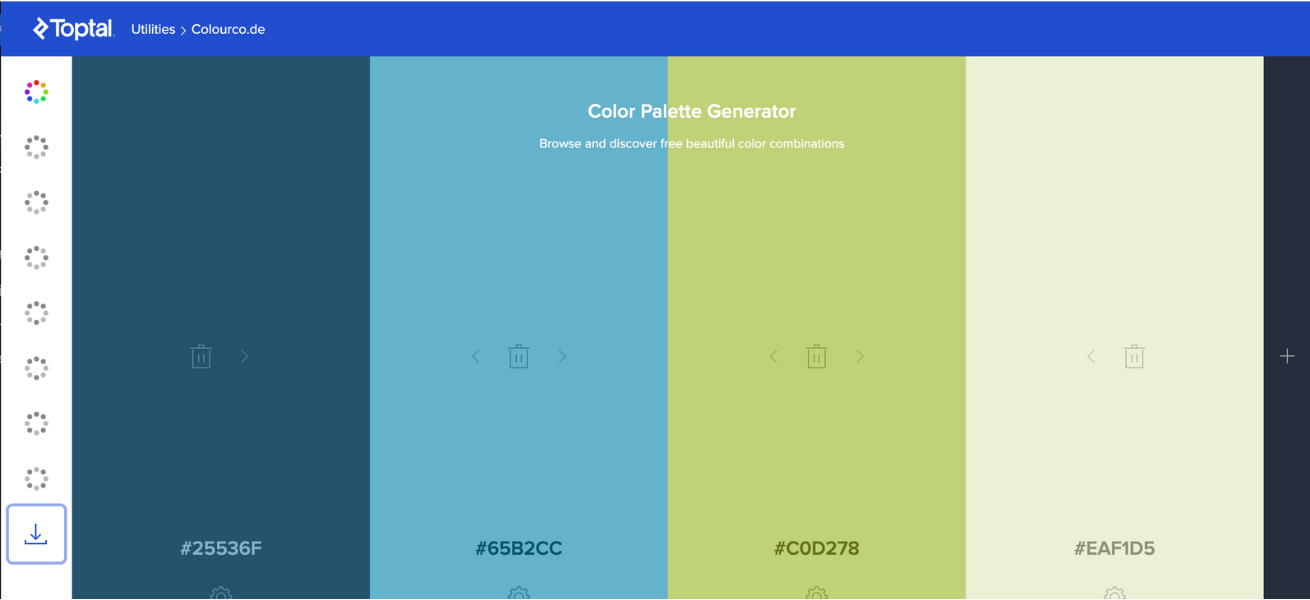 Toptal Color Palette Generator