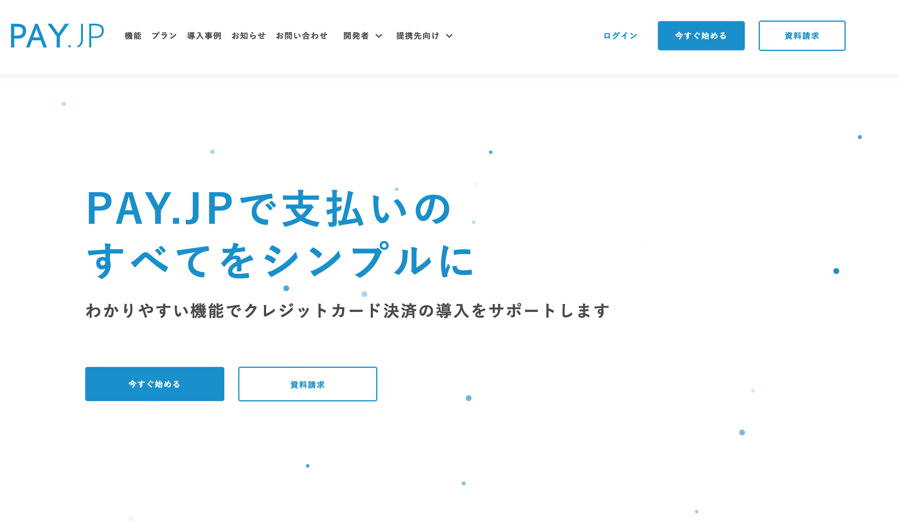 PAY.JPの公式サイトトップ画面