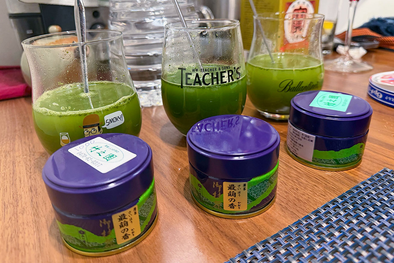 お茶屋仕込みの緑茶ハイ3種飲み比べ