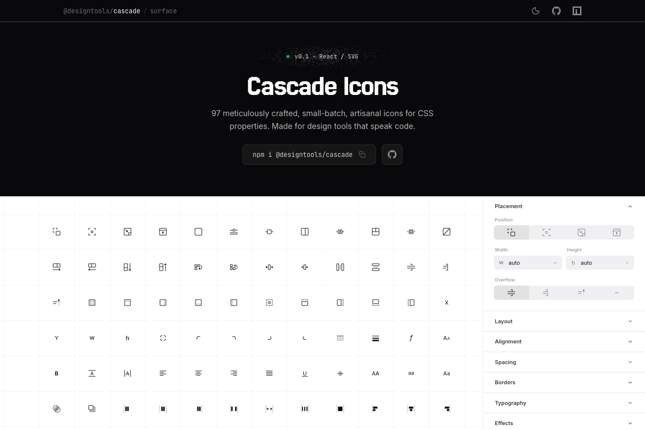 Cascade — Icons for CSS Properties