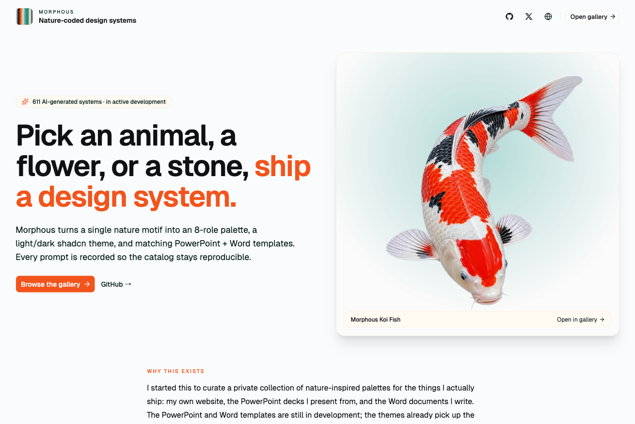 Morphous — Nature-driven design systems