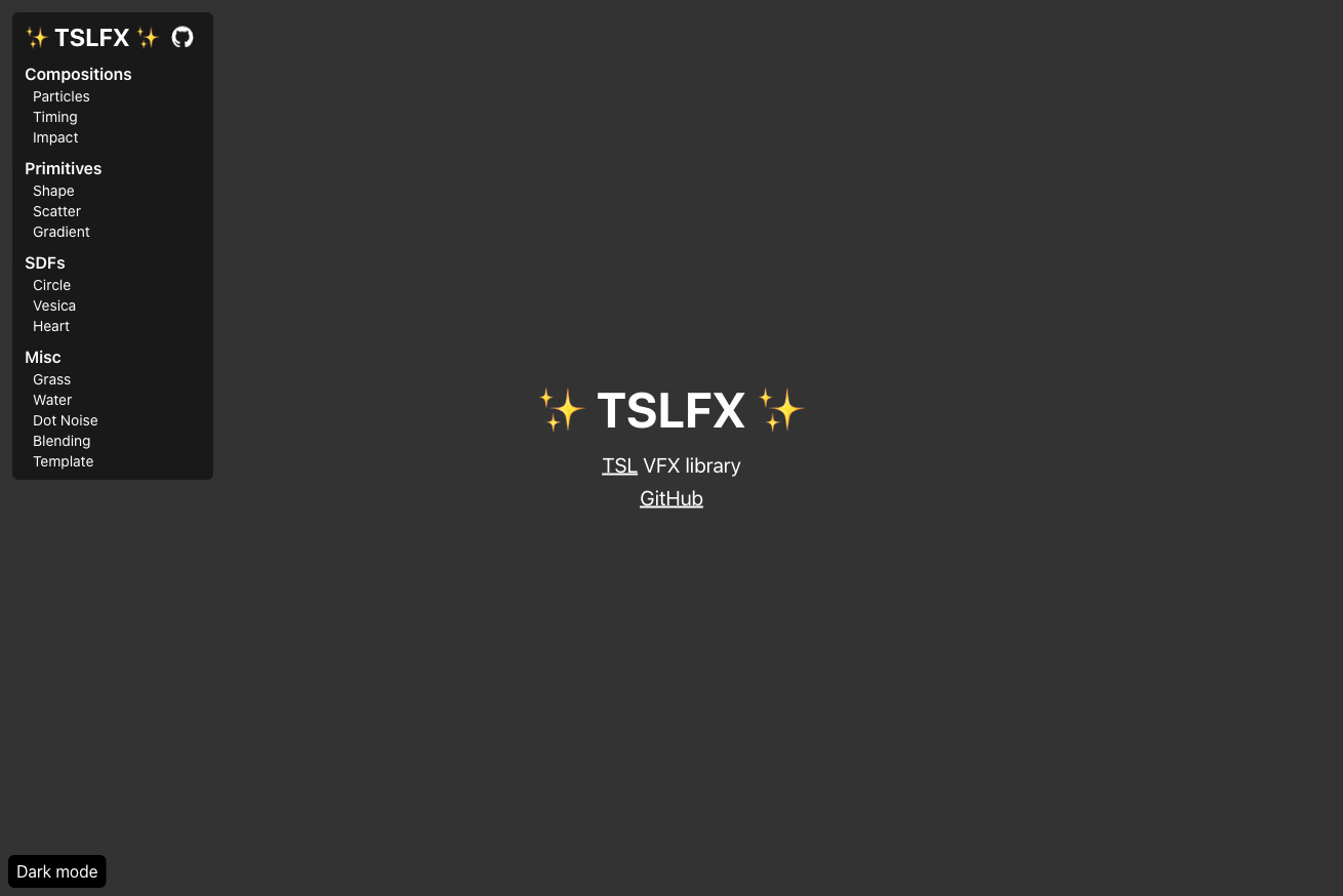 tslfx ― TSL向けVFXシェーダー・ユーティリティ・SDFの共有ライブラリ